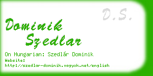 dominik szedlar business card